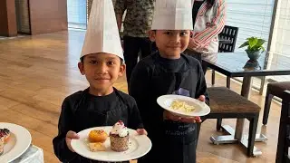 Sai Bros Become Little Chefs 👨&zwj;🍳 | DIY Kids Activity at Biscotti, Hyatt Regency