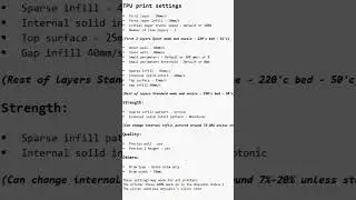TPU 3d printer settings #shorts #3dprinting #3dprinter #tpu #settings