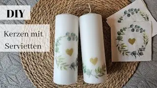 DIY Kerzen mit Servietten bedrucken
