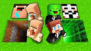 Mikey & JJ vs Villagers Choose NOOB vs PRO Hole in Minecraft (Maizen)