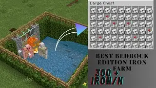 BEST IRON FARM FOR MINECRAFT BEDROCK EDITION!(in Hindi)