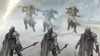 Divine Beast Warrior Trio Vs 3 Knights - Elden Ring Shadow of the Erdtree