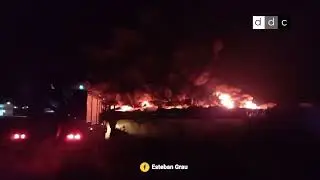 Así un bombero al mando en el incendio de #Matanzas intenta transmitir seguridad a sus subordinados