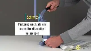 Ringfeder Druckkn&ouml;pfe sicher befestigen mit Getmore Crafts Druckknopf-Presse TEP-2