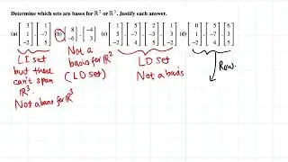Linear Algebra: Check if the set is a basis or not a basis