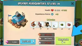 Boom Beach HUGE HQ Upgrade!! Diamond to Max Account!
