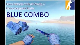 Hand Wraps Cobalt Skulls + All Doppler Knife | BLUE COMBO | CS2 Showcase (Updated)