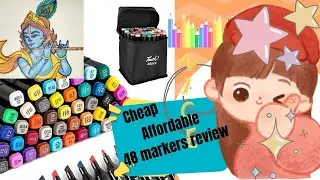 Dreamlight Infotech 48PCS dual shade markers review सबसे सस्ता स्केचपेन वो भी 48 रंगों में #review