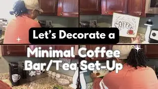 Minimal Coffee Bar/Tea Set-Up/kitchen countertop