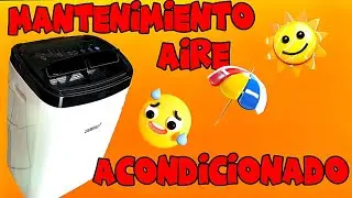 Como dar mantenimiento,limpieza a un aire acondicionado portátil,🌞😬🥵🥵