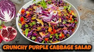 VIBRANT AND CRUNCHY PURPLE CABBAGE SALAD, PERFECT FOR A SUMMER BBQ SIDE