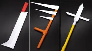 03 FRESCAS ARMAS NINJA f&aacute;ciles de hacer GUADA&Ntilde;A YARI ESPADA