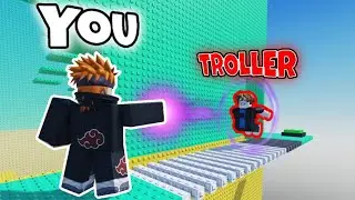 I troll players in anime tower until i get trolled third time.😁#anime#youtube#roblox#trolling