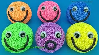 Play foam Balls Smiley Face with Kinder Surprise Eggs Star Wars Surprise Toys