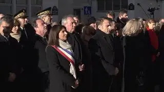 French president leads solemn tribute at site of Charlie Hebdo attack 10 years on