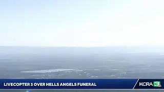 LiveCopter 3 is over the funeral of Hells Angels founding member Ralph &ldquo;Sonny&rdquo; Barger.