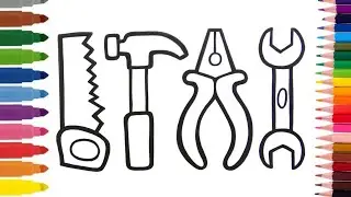 Repair Tools Drawing🪚🛠️Ta'mirlash uchun asboblar🔧🔨Рисуем  инструменты🪚Балаларға арналған құралдар🛠️🔧