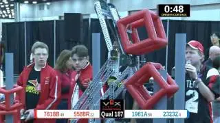 2015 VRC Engr Q187 - 7618B 5588R vs 1961A 2323Z - 60 to 57 - VEX Worlds 2015 - Engineering Division