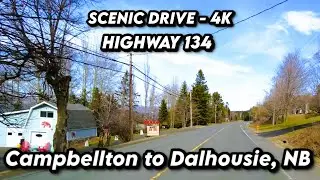 🚗 Scenic Drive Along Route 134 | Campbellton to Dalhousie, New Brunswick in 4K! 🌲🏞️