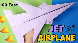 How to make an Easy Jet Paper Airplane that flies very fast | how to make paper weapons