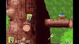 SpongeBob SquarePants SuperSponge (GBA) Sandy's Tree Dome Speedrun(60fps)