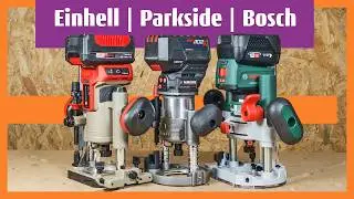 Bosch vs Parkside vs Einhell Brushless Cordless Router with Base compare #parkside #boschtools