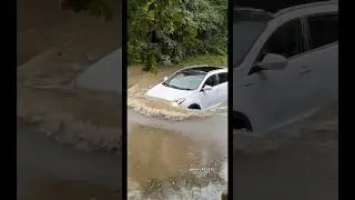 Listen For the Hydrolock&hellip;😬😳 #FloodedEngine #Kiasportage #SUV #Stuck #Crazy #carsvflood #wow #fyp