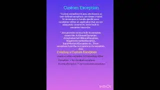 Custom Exception in Java #ExceptionHandling #CustomException