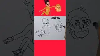 how to drawing Chiku monkey dress drawing easy #art #drawing #chikoobunty #shorts #trending #foryou