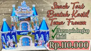 DIY SNACK TART BENTUK ISTANA / KASTIL TEMA FROZEN || CASTLE SNACK TOWER CAKE