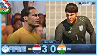 Netherlands vs India ○ FIFA 16 [nostalgoal highlights]