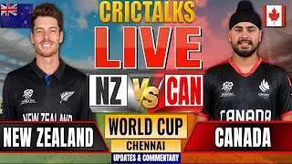 🔴 Live: NZ vs CAN, World Cup, Cricket Live Match Today Score Commentary, New Zealand v Canada