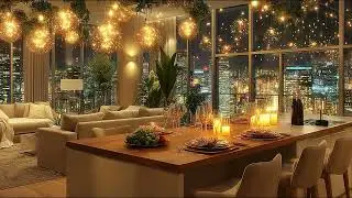 Cozy Sophisticated Loft Holiday Evening 🎅 Elegant Piano Melodies & Fireplace Warmth to Chill