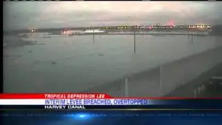 Levee Breach Causes Flooding In Harvey