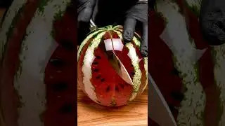 Crystal Watermelon ASMR | Perfect Glass Slice Through Ruby Fruit #asmr #satisfying #asmrsounds #food