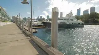 Sydney Video Walk 4K - Woolloomooloo Wharf to Mrs Macquarie's Chair Spring 2017