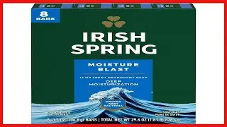 Irish Spring Moisture Blast Bar Soap, 3 75oz 8 Count