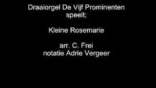 Draaiorgel De Vijf Prominenten speelt Kleine Rosemarie