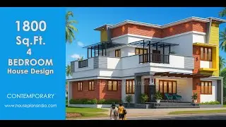 1800 Sq Ft Modern House Plan | 4BHK Contemporary Kerala Style Home Design