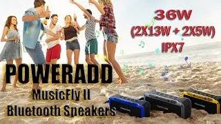 POWERADD MusicFly II 36W Bluetooth Speaker IPX7 with DSP & Powerbank /// Altavoz Pasivo y sumergible
