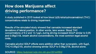 Driving under the Influence of Marijuana