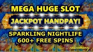 *JACKPOT HANDPAY* - Sparkling Nightlife Slot - 600+SPINS! - MAX BET! - Slot Machine Bonus