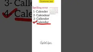 #spell check#spelling error #spelltestforcomptetiveexam #english#daily English grammar test