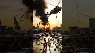 Plane Crash city shocked 💥 | Army Helicopter Rescue in Action | Ultra Realistic video