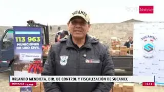 TV Per&uacute; Noticias: Sucamec destruy&oacute; m&aacute;s de 113 mil municiones sin origen acreditado