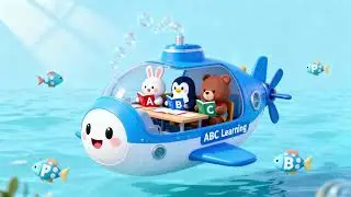 Blue Submarine ABC Learning 🚤🔤 | Alphabet Song Under the Sea | Kids Nursery Rhymes