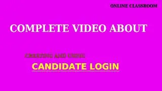 HOW CAN CREATE CANDIDATE LOGIN ||+1 ADMISSION