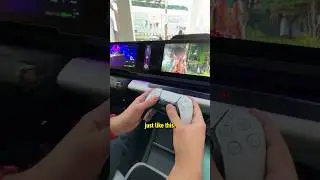 Playing PS5 inside the PlayStation car AFEELA! #sony #ps5 #car #electric #afeela #honda #playstation