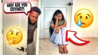 CRYING With The Door LOCKED Prank… *Cute reaction*