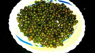 Fried green peas||fried greenpeas making at home||easy snack||crispy snack